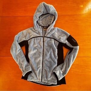 Columbia Titanium S purple black Sherpa fleece full zip hoodie jacket